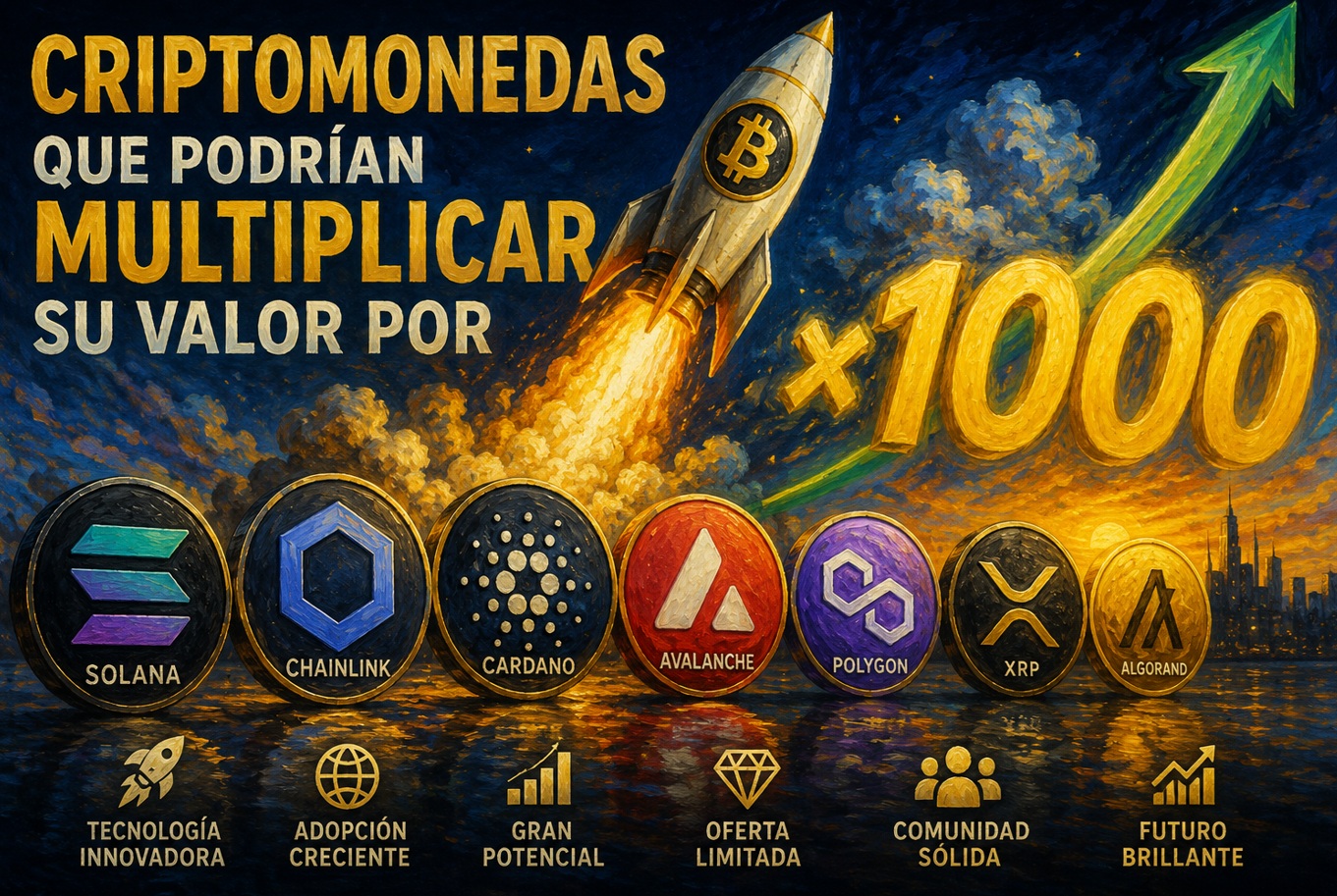 Les cryptomonnaies qui pourraient multiplier leur valeur par 1 000 : que doit faire un investisseur en cryptomonnaies?