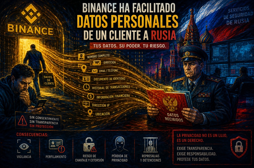 Vos investissements en cryptomonnaies ne sont plus anonymes : Binance a transmis les renseignements personnels d’un client à la Russie