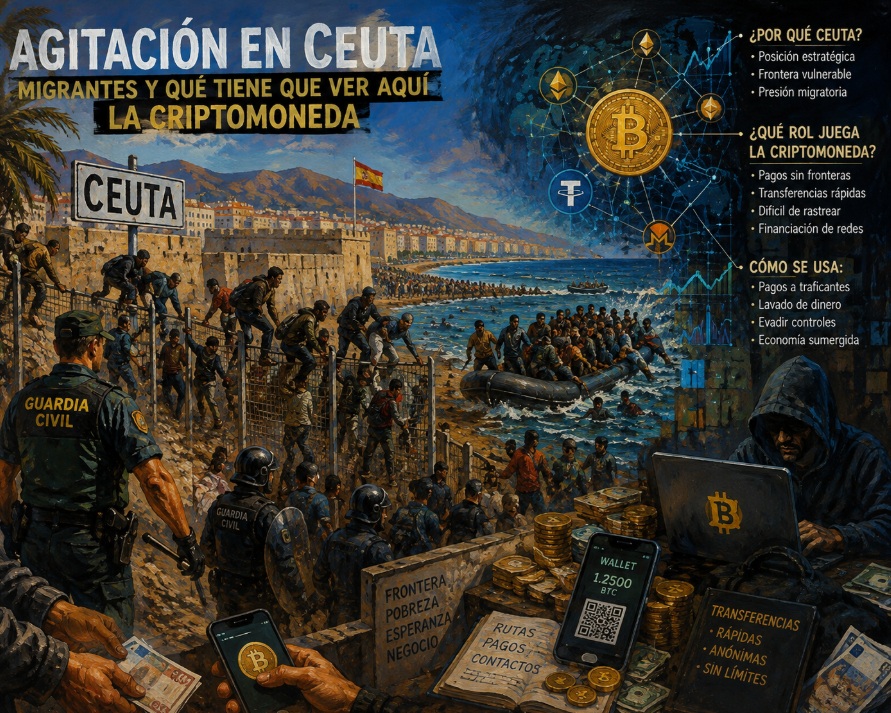Agitation à Ceuta, migrants et quel est le rapport avec la cryptomonnaie